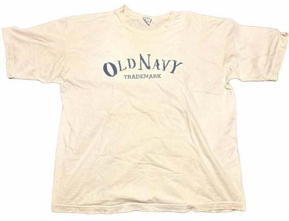 Old Navy Trademark T-Shirt XXL White Cotton Graphic Tee